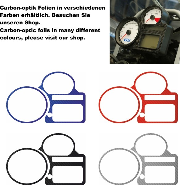 carbon look speedometer cover K1200R and K1300R