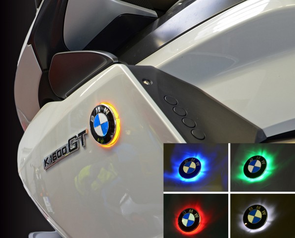 Two colour BMW roundel badge LED lights for K1600GT untill model 2016