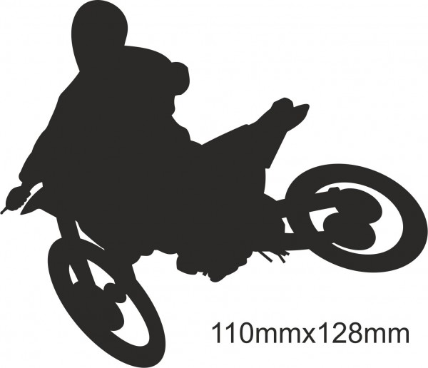 Motorrad Moto Cross Freestyle Aufkleber #21 in Wunschfarbe