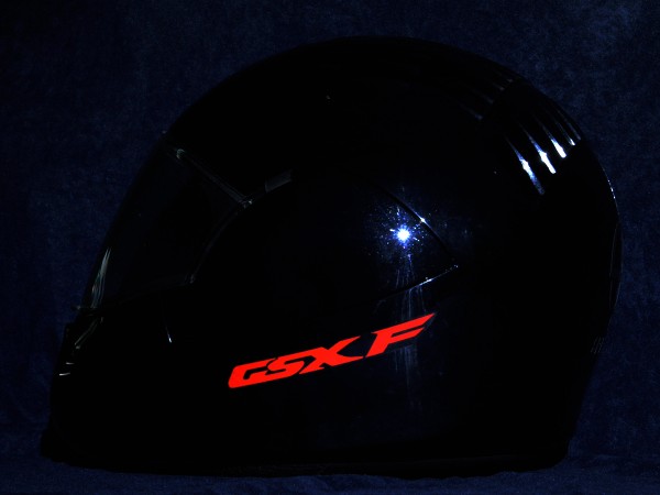 Reflective helmet sticker Suzuki GSX-F style Typ 1