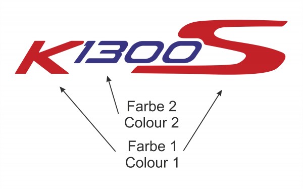 K1300S Beschriftungsset groß, zweifarbig