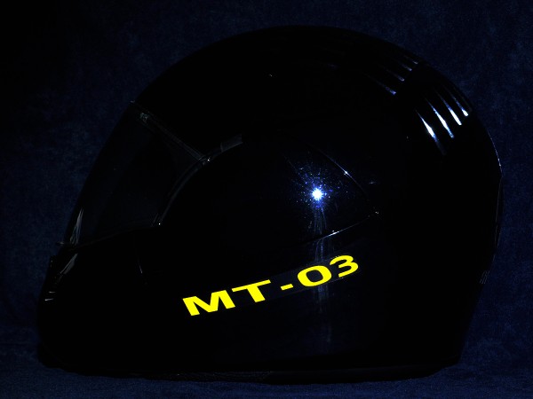 Reflective helmet sticker Yamaha MT-03 style Typ 1