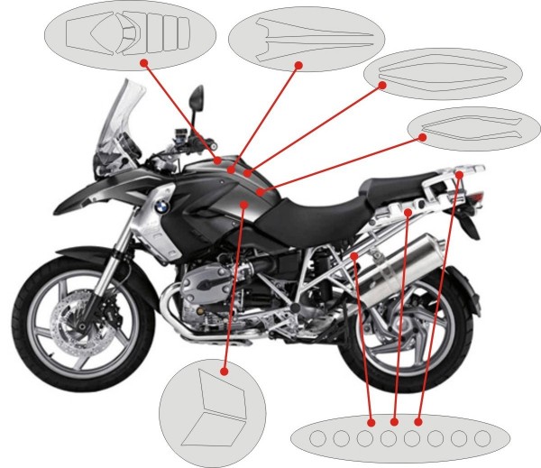 R1200GS Tankschutzset Mod. 2008 bis 2012