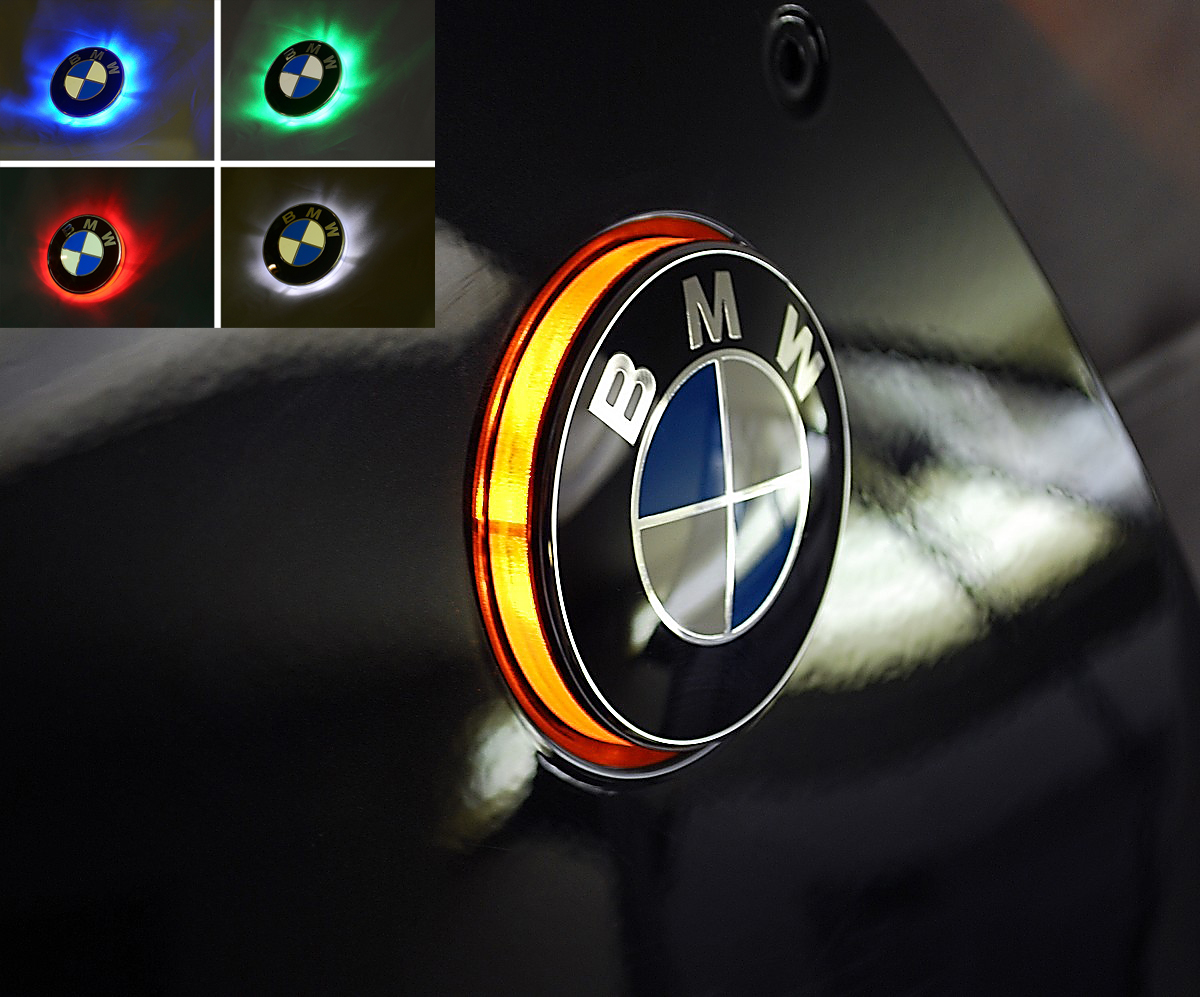 K1300S two colour BMW roundel badge LED lights