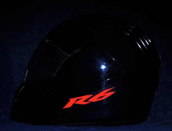 Reflective helmet sticker Yamaha R6 style Typ 1