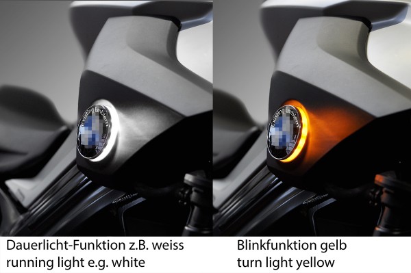 F800R ab 2014 zweifarbige LED Blinker / Emblemblinker