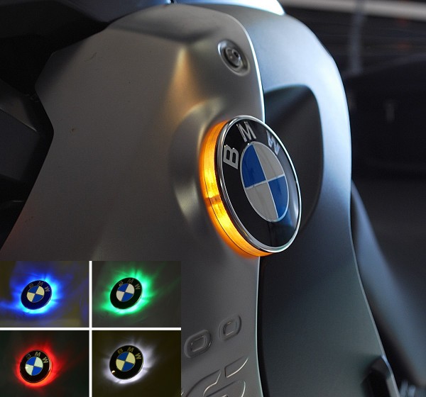 Für BMW R1200GS ab Mod. 2008 bis 2012 zweifarbige LED Emblemblinker