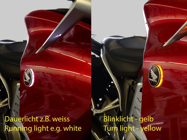 Honda VFR 1200 zweifarbige LED Emblemblinker