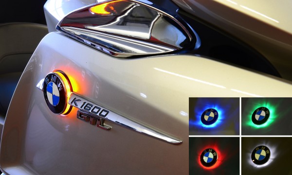 Two colour BMW roundel badge LED lights for K1600GTL untill model 2016