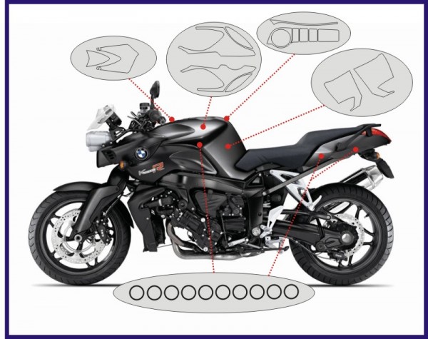 Cover set for the BMW K1200R and K1300R